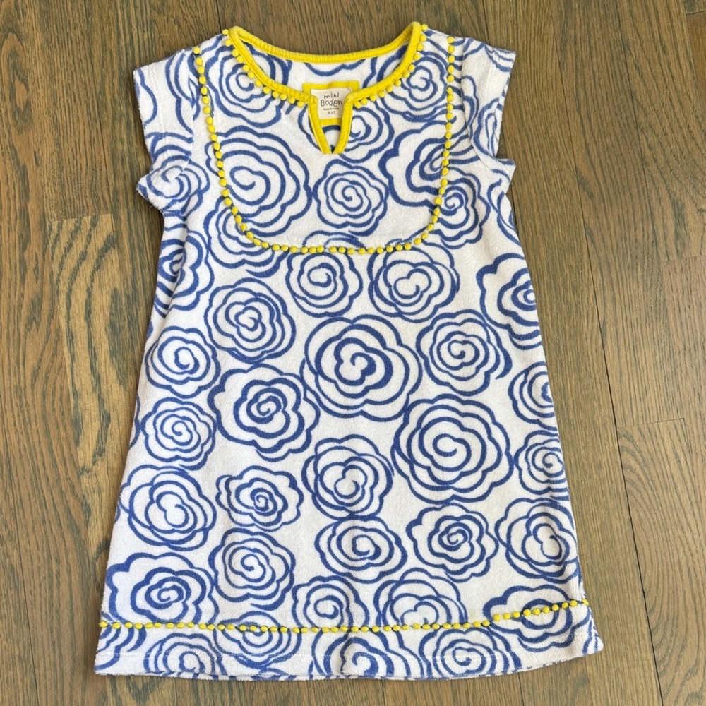 Mini Boden Blue and White Swirl Coverup